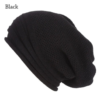 Skiing Slouchy Baggy Winter Hat Beanie Hat Wool Knitted Warm Cap
