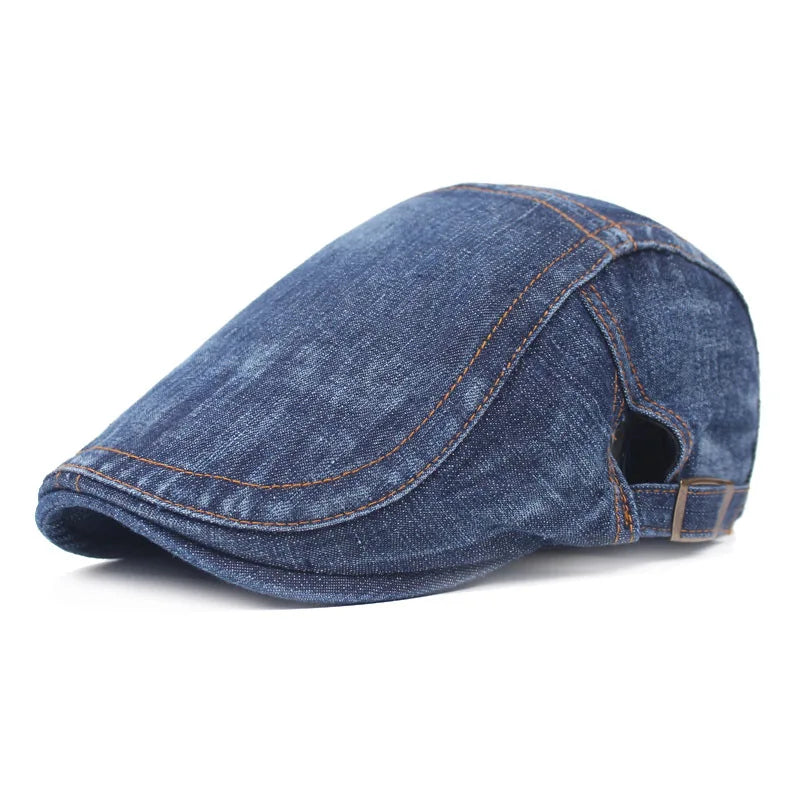 Men Women Casual Unisex Jeans Beret Hat