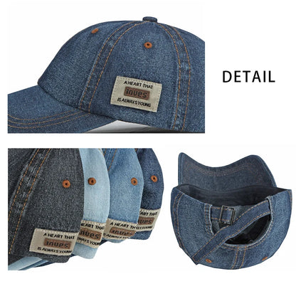 Classical Washed Denim Baseball Cap Sun Protection Baseball Cap