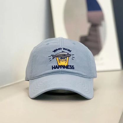 Baseball Cap Women Men Cat Fish Embroidery Snapback Hats