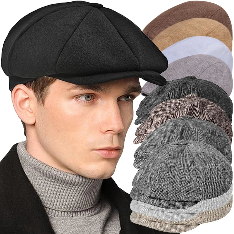 Fashion Spring And Autumn Retro British Style Cap
