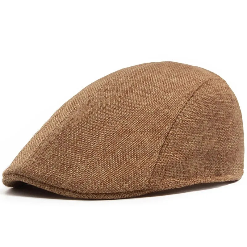 Breathable Linen Vintage British Flat Cap
