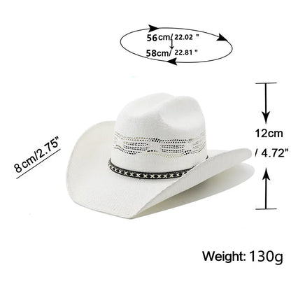 Breathable Western Cowboy & English Style Summer Hat