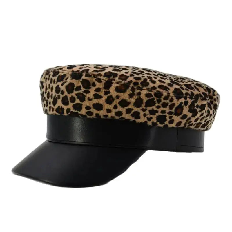 Ladies Fashion Leopard Print Beret Hats