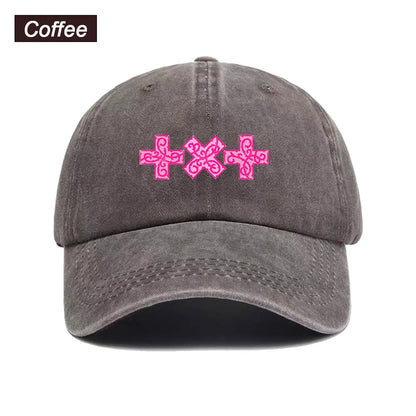 Washed Printed Trucker Style Unisex Cotton Streetwear Summer Sun Hat