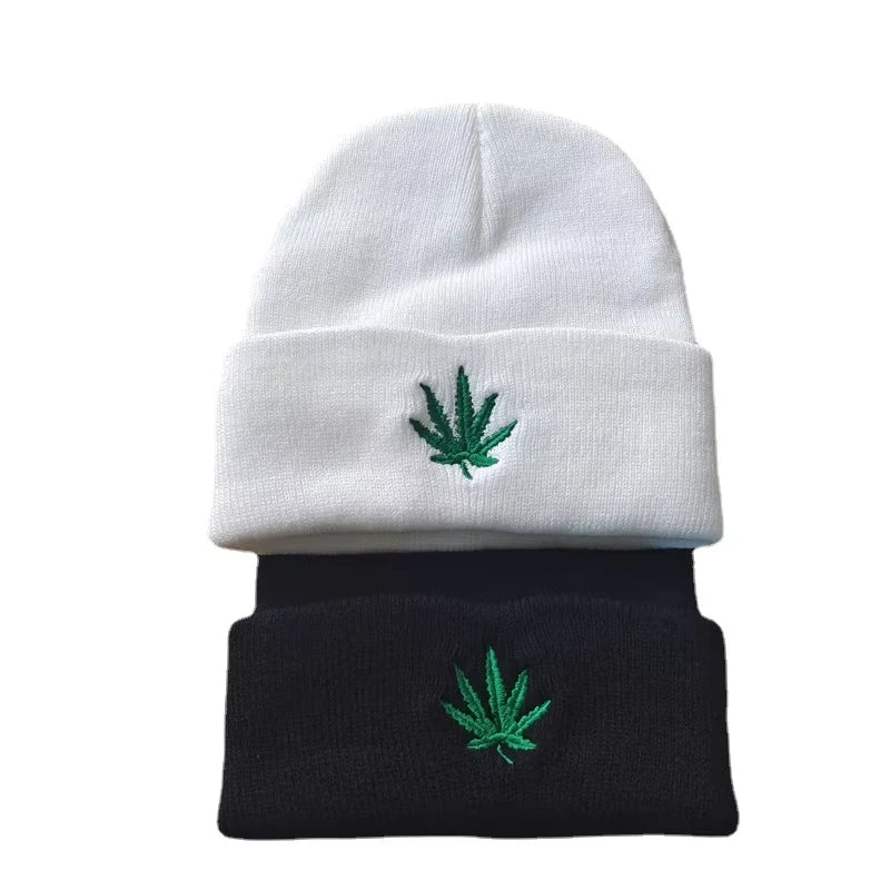 Winter Maple Leaf Woolen Hat Outdoor Fashion Hip Hop