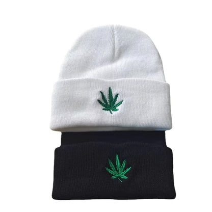 Winter Maple Leaf Woolen Hat Outdoor Fashion Hip Hop
