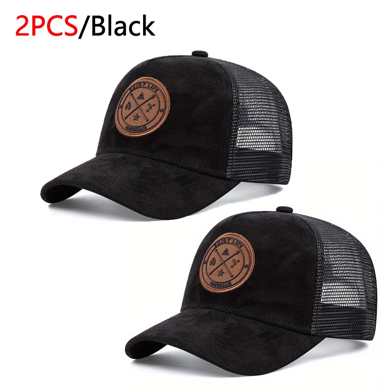 Summer Mesh Baseball Cap Women Men Enjoy Life Letter Patch Snapback Hat