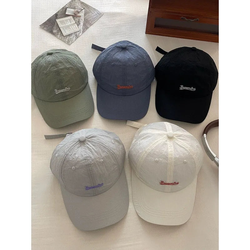 Breathable Quick-Drying Cap Retro Contrasting Color Letter Embroidery Outdoor
