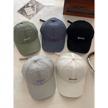 Breathable Quick-Drying Cap Retro Contrasting Color Letter Embroidery Outdoor