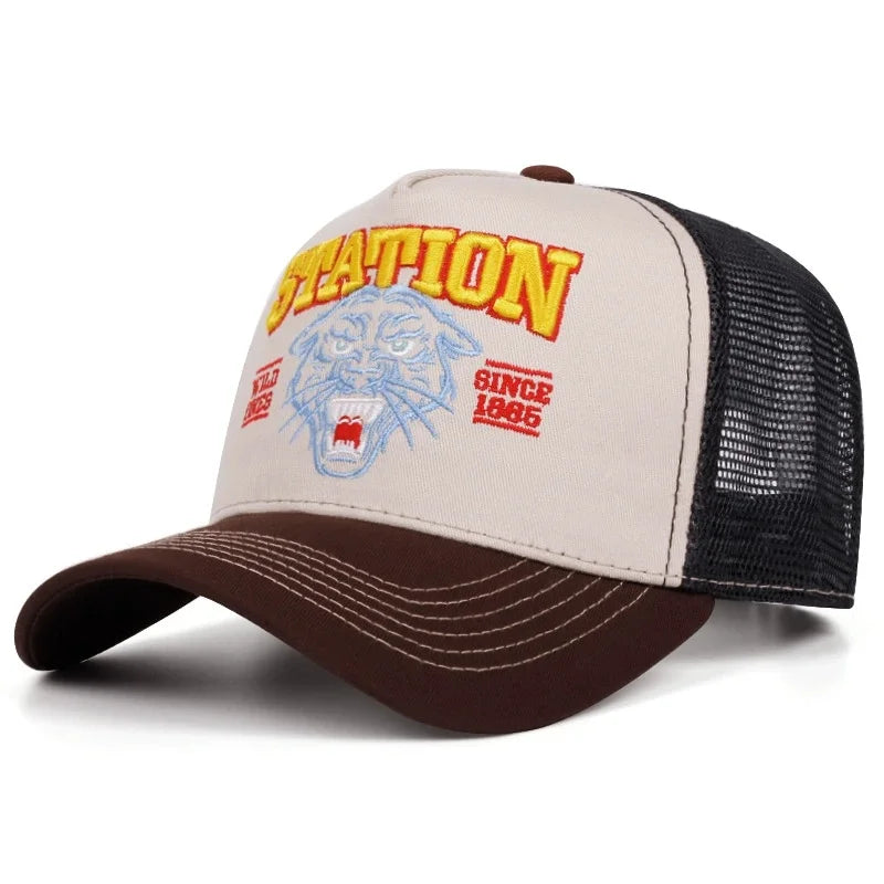 Unisex Summer Fishing Cap Breathable Mesh Trucker Hat Men Women