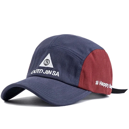 Unisex Camp Cap Fashion Happy Time Embroidery Summer Baseball Cap For Men Women
