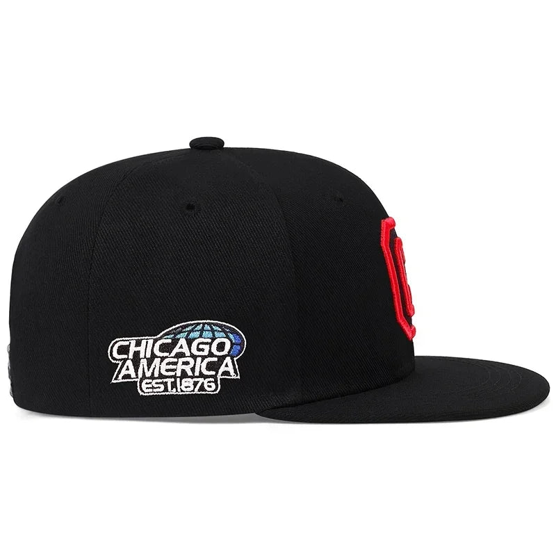 Unisex C Letter Embroidery Side Chicago Hip-Hop Hats