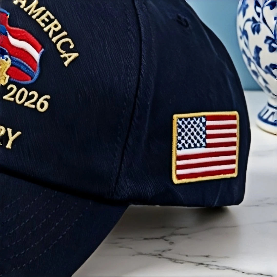 USA Patriotic Eagle Embroidered Baseball Cap