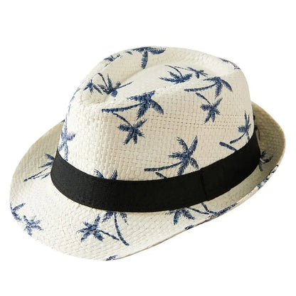 Straw Sun Hat Casual Breathable Cowboy Wide Brim Jazz Hat