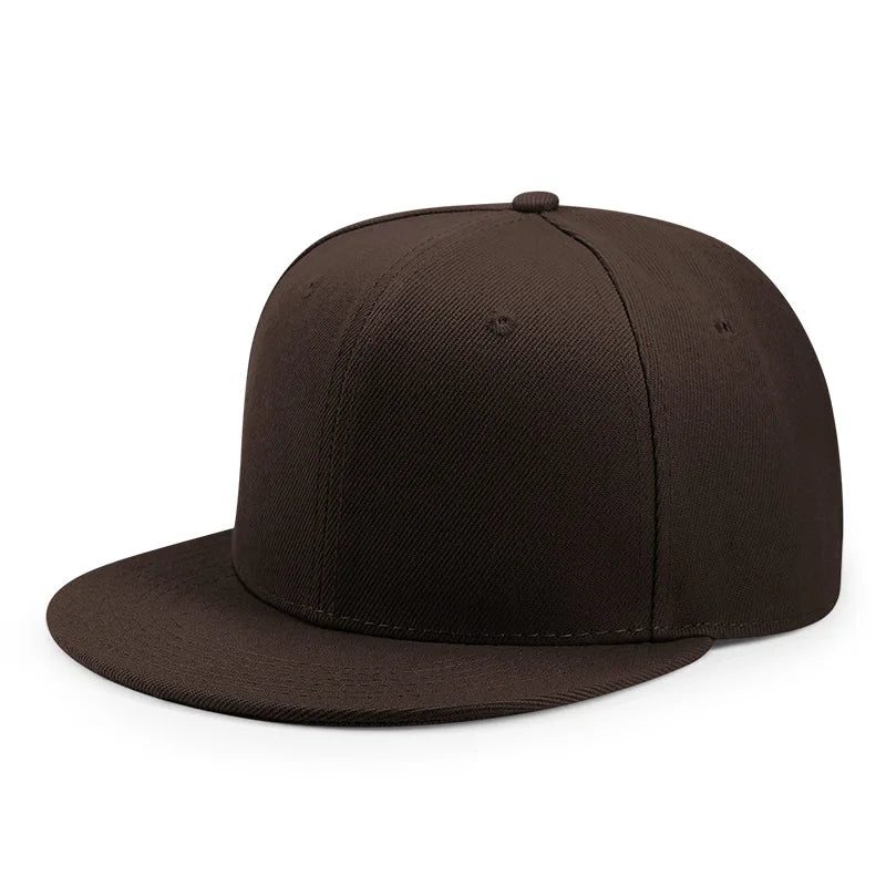 Wholesale Adult Blank Snapback Cap Male Hip-Hop Flat Peak Skateboard Hat Lady Sun Caps