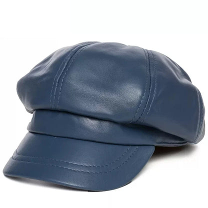 Winter Sheepskin Octagonal Hat For Women