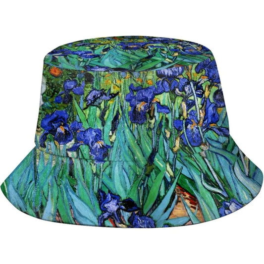 Irises 2 Van Gogh Bucket Hats for Women Men Fashion Summer Fisherman Cap