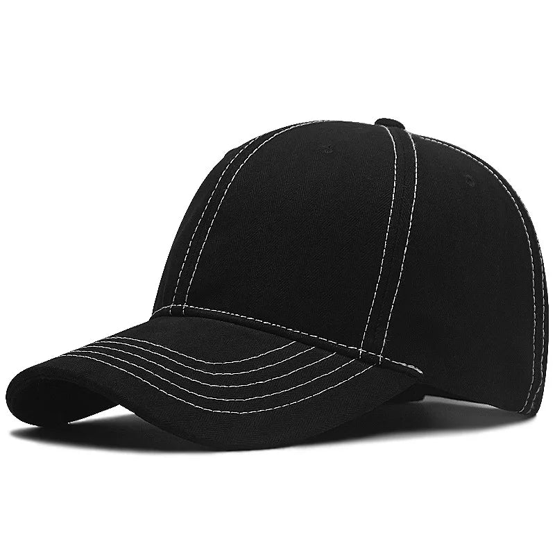 Baseball Cap Denim Jeans Men Women Curve Bill Fitted Hat