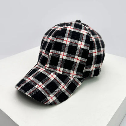 New Men Women Check Houndstooth Color Block Baseball Hats