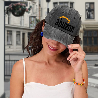 Vintage Washed Baseball Cap Unisex Distressed Snapback Hat Parody Graphic Embroidered Adjustable Dad Hat