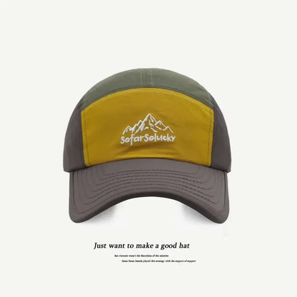 Mountain Peak Letter Embroidered Quick Dry Waterproof Snapback Hat
