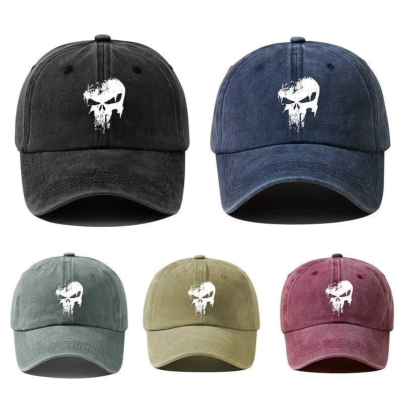 Printed Skull Baseball Hat Outdoor Sunshade Vacation Camping Travel