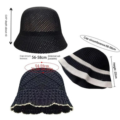 Fashion Foldable Sun Hat Fordable Wide Brim Straw Bucket Hat