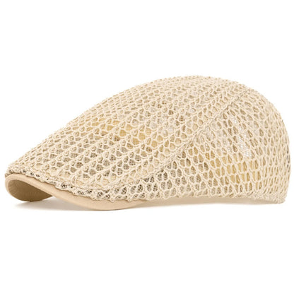 Berets Spring Summer Breathable Mesh Cap