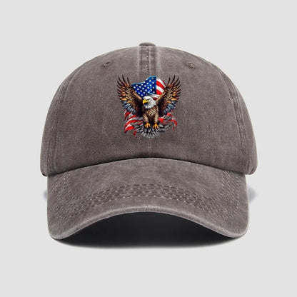 Eagle Flag Printed Baseball Cap, Versatile Style for Both Men and Women