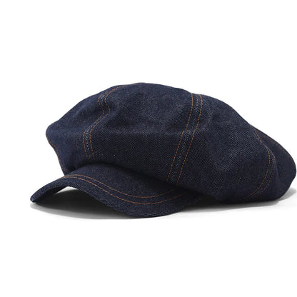 Y2K Big Size Women Girl Berets Hat Gothic Punk Denim Beret Hats