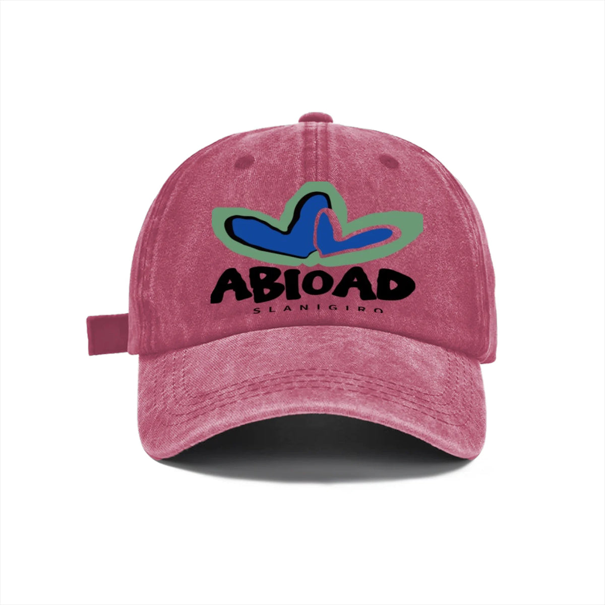 Vintage Washed Baseball Cap Unisex Distressed Abstract Graphic Embroidered Adjustable Hat