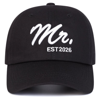 Unisex MR. EST 2026 Letter Embroidery Baseball Caps Spring Autumn