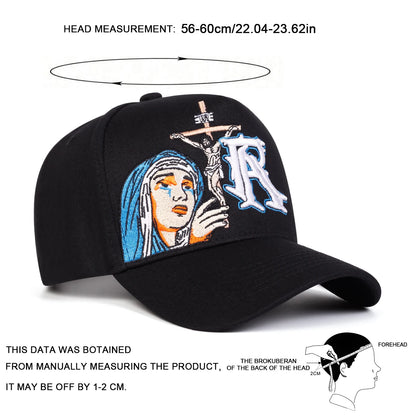 Unisex R Prayer Embroidery Baseball Caps Spring Autumn Sports Cap