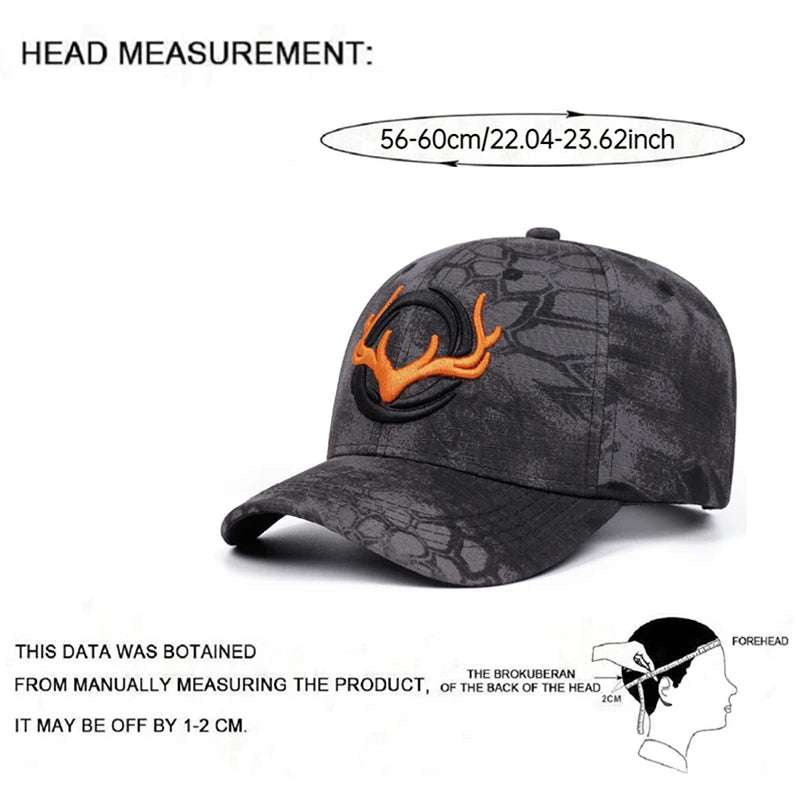 Fashionable Antlers Embroidered Digital Printing Baseball Hat Street Hip Hop Hat