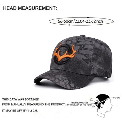 Fashionable Antlers Embroidered Digital Printing Baseball Hat Street Hip Hop Hat