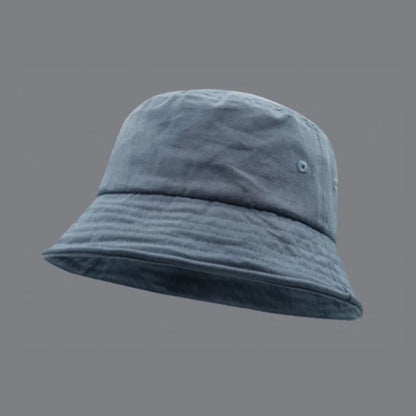 Washed Cotton Short Brim Bucket Hat Unisex Packable Summer Sun Cap