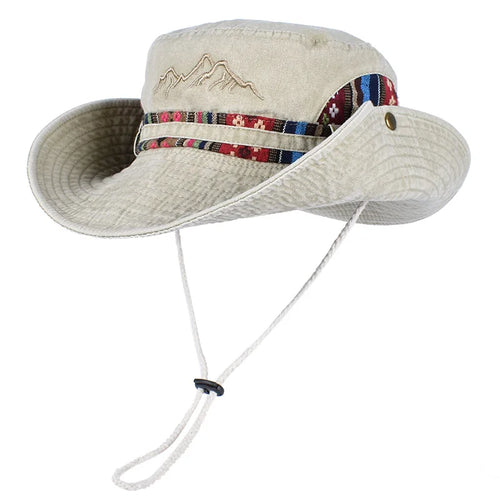 Summer Panama Bucket Hat Men Women 2026 Embroidered Bob Cap