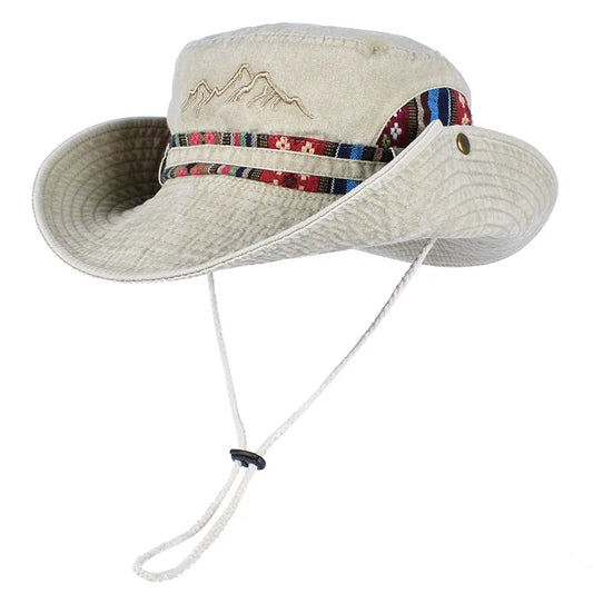 Summer Panama Bucket Hat Men Women 2026 Embroidered Bob Cap
