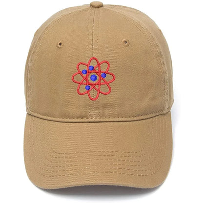 Men's Baseball Cap Atom Science Embroidery Hat Cotton Embroidered Casual Baseball Caps