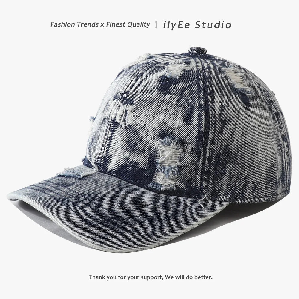 New Designer Washed Distressed Cowboy Baseball Cap