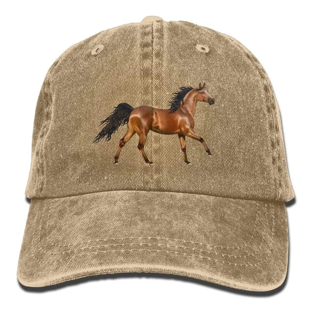 3D Horse Denim Hat Adjustable Unisex Tactical Baseball Caps