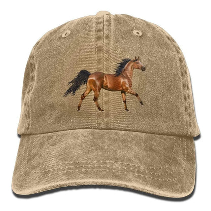 3D Horse Denim Hat Adjustable Unisex Tactical Baseball Caps