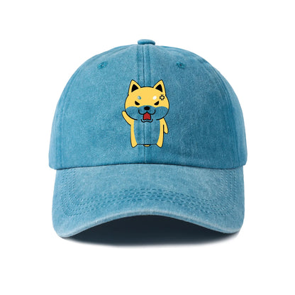 Cute Cartoon Animal Character Graphic Baseball Cap Vintage Washed Adjustable Unisex Dad Hat Casual Gift