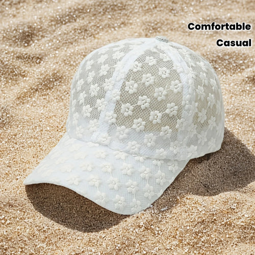 Flower Baseball Cap Sun Protection Duckbill Hat