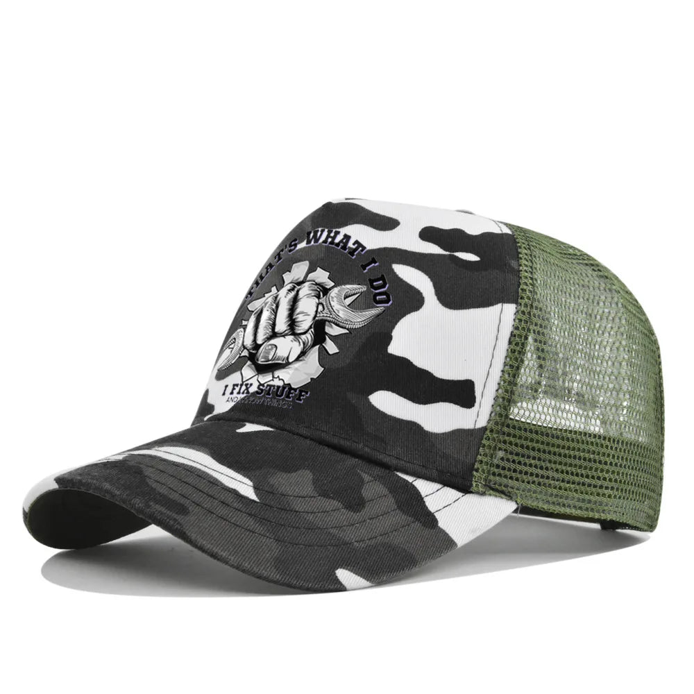 Spring Summer Printed Mesh Breathable Baseball Cap