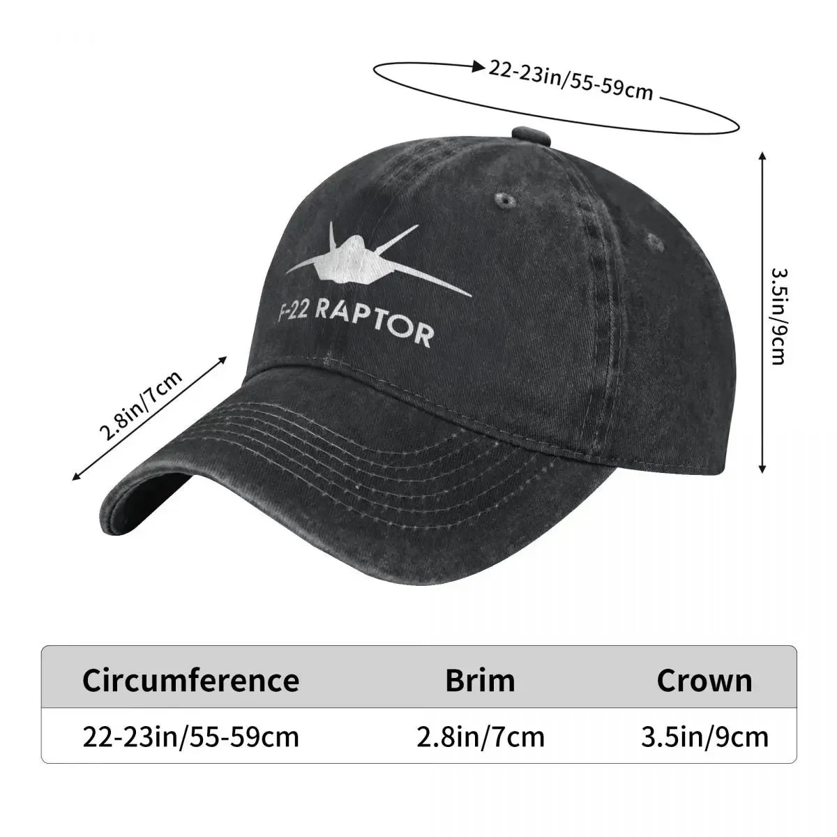 F-22 Fighter Fashion Baseball Cap Peaked  Men's Hat Women's