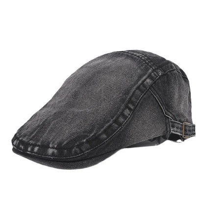 Japanese Retro Distressed Denim Forward-Cap