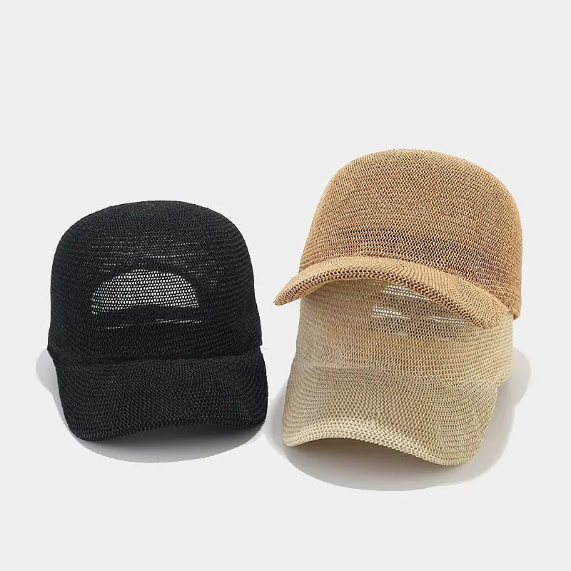 2024 New Summer Breathable Straw Baseball Cap Men