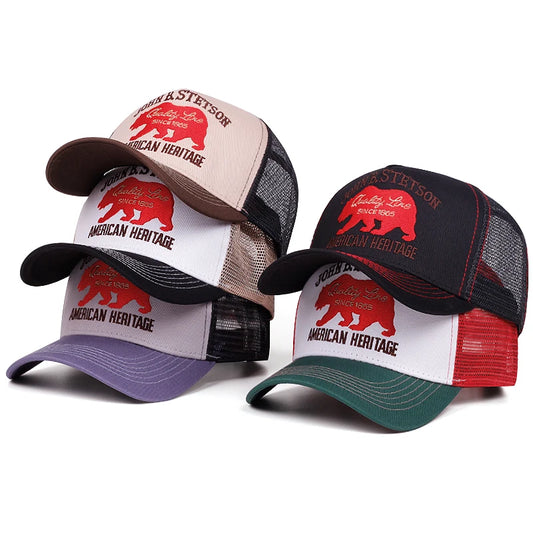 Baseball Hat Stetson Red Bear Truck Hat Outdoor Sports